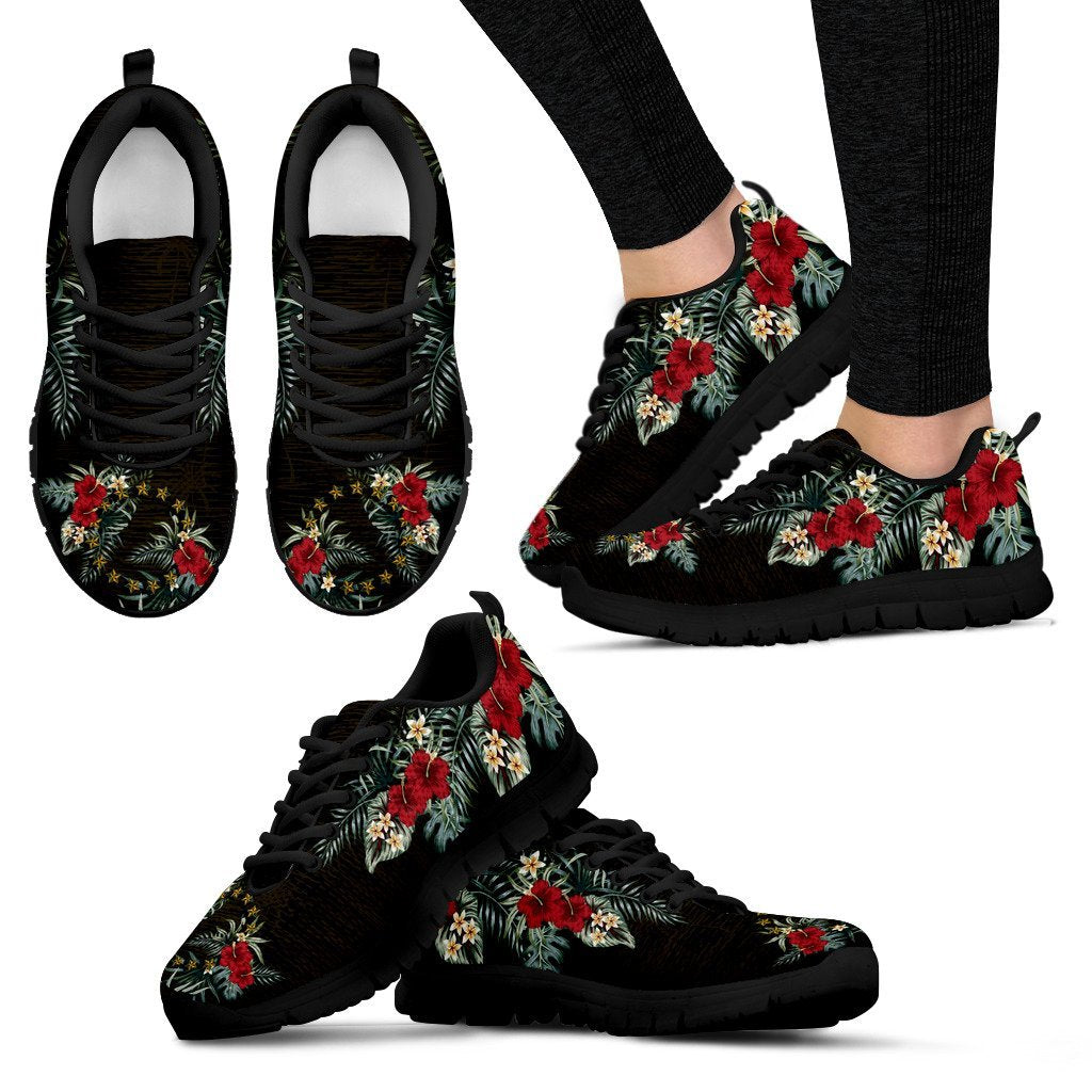 Cook Islands Hibiscus Sneakers No - Vibe Hoodie Shop