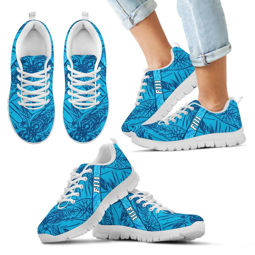 Fiji Poly Tribal Sneakers Blue Ocean - Vibe Hoodie Shop