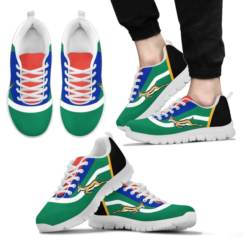 South Africa Flag Springboks Sneakers - Vibe Hoodie Shop