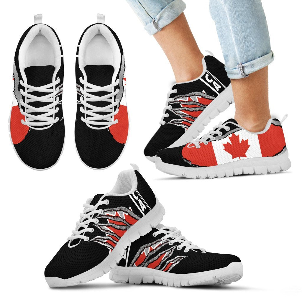 Canada Sneakers Adamantium With Flag - Vibe Hoodie Shop