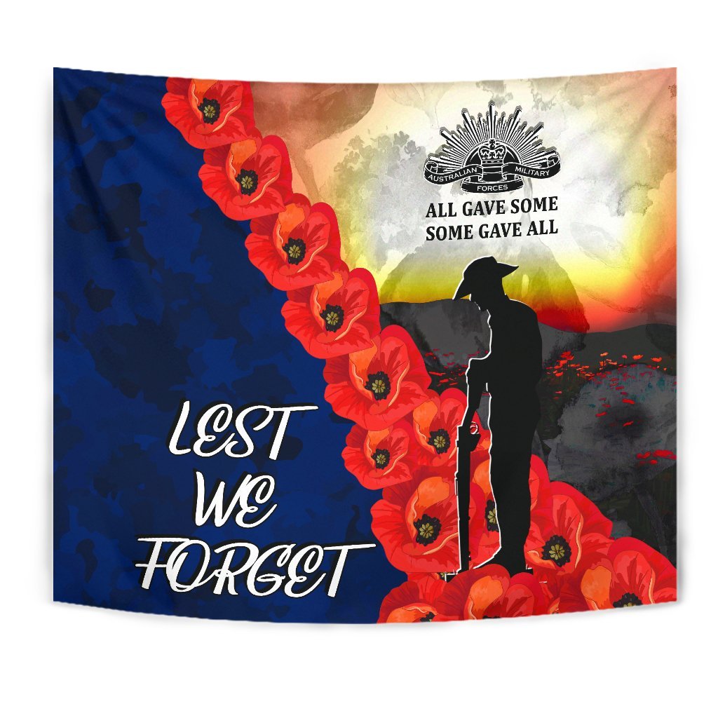 ANZAC Lest We Forget Tapestry - All Gave Some, Some Gave All - - Vibe Hoodie Shop