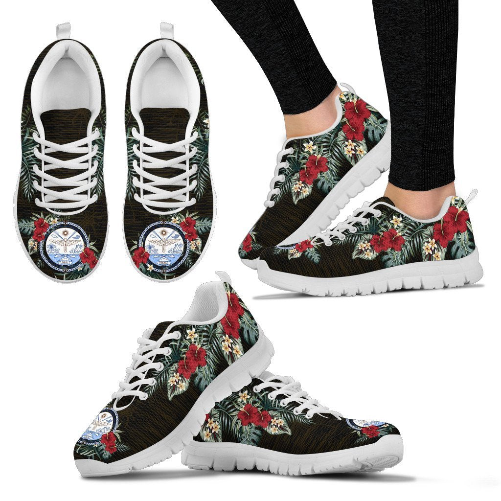 Marshall Islands Hibiscus Sneakers - Vibe Hoodie Shop