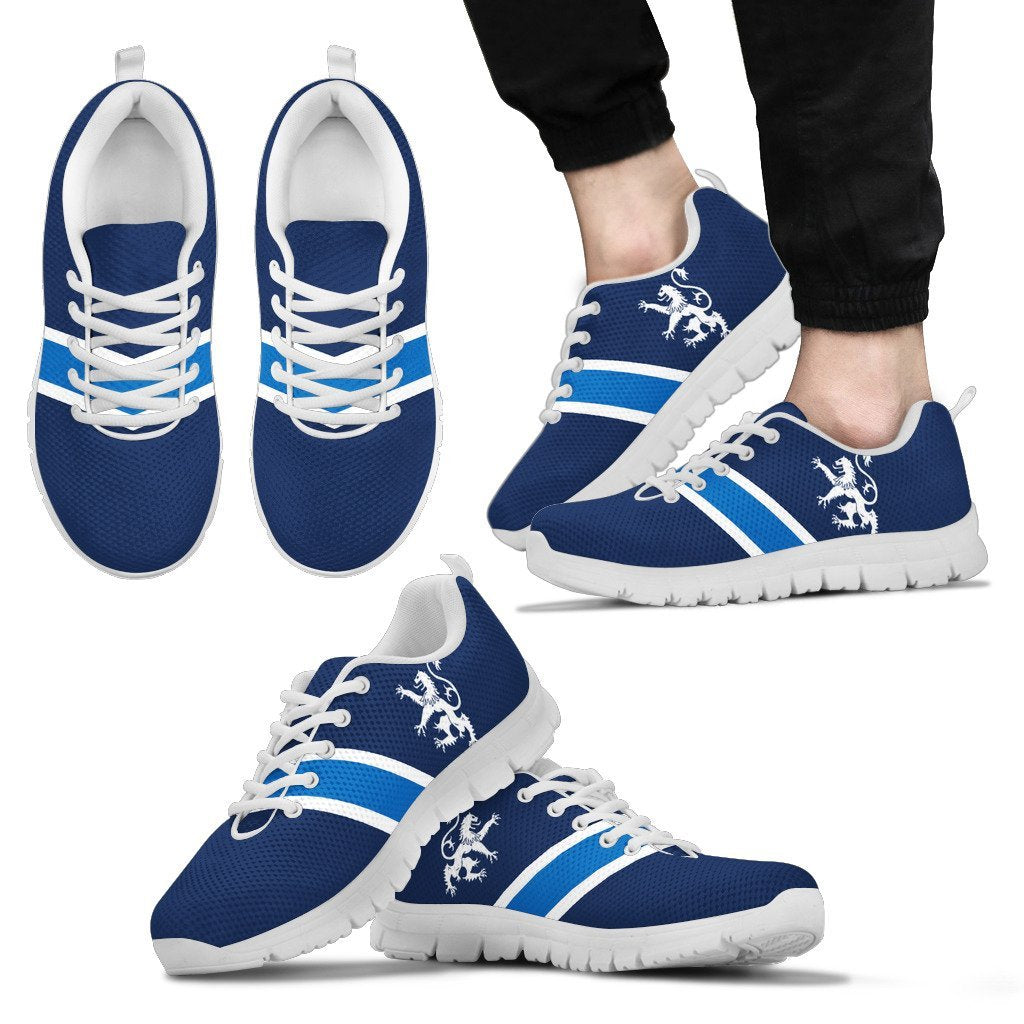 Scotland Flag And Lion Sneakers - Vibe Hoodie Shop