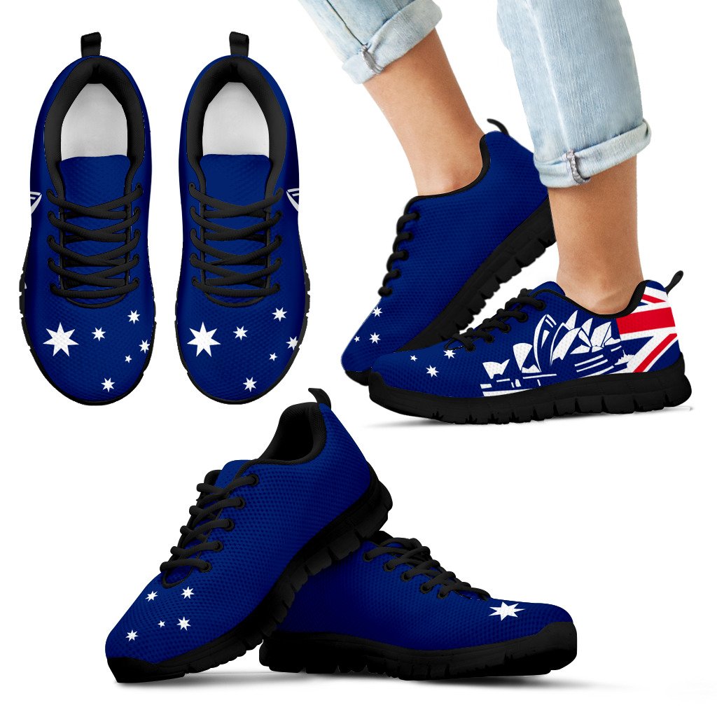 Sneakers - Sydney Opera Shoes Aus Flag - Unisex - 01 - Vibe Hoodie Shop