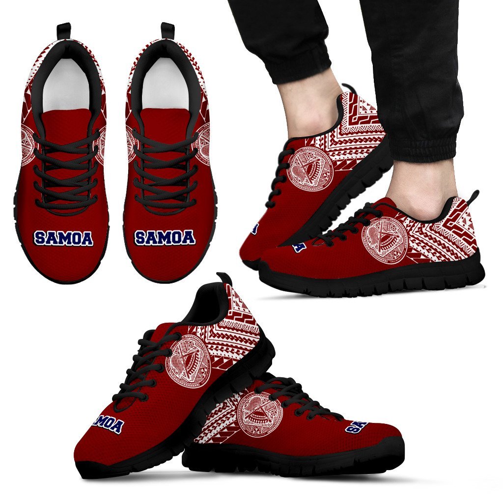 American Samoa Athletic Sneakers (Red Version) - Vibe Hoodie Shop