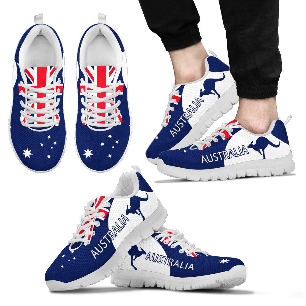 Sneakers - Australian Flag Shoes Kangaroo Symbol Sport Version - Unisex - Vibe Hoodie Shop