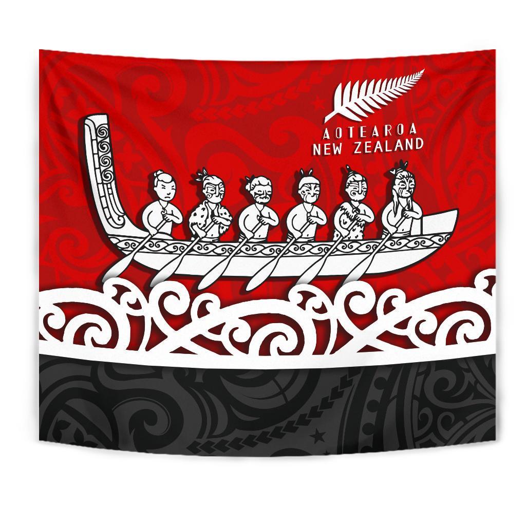 New Zealand Tapestry, Maori Waka - Vibe Hoodie Shop