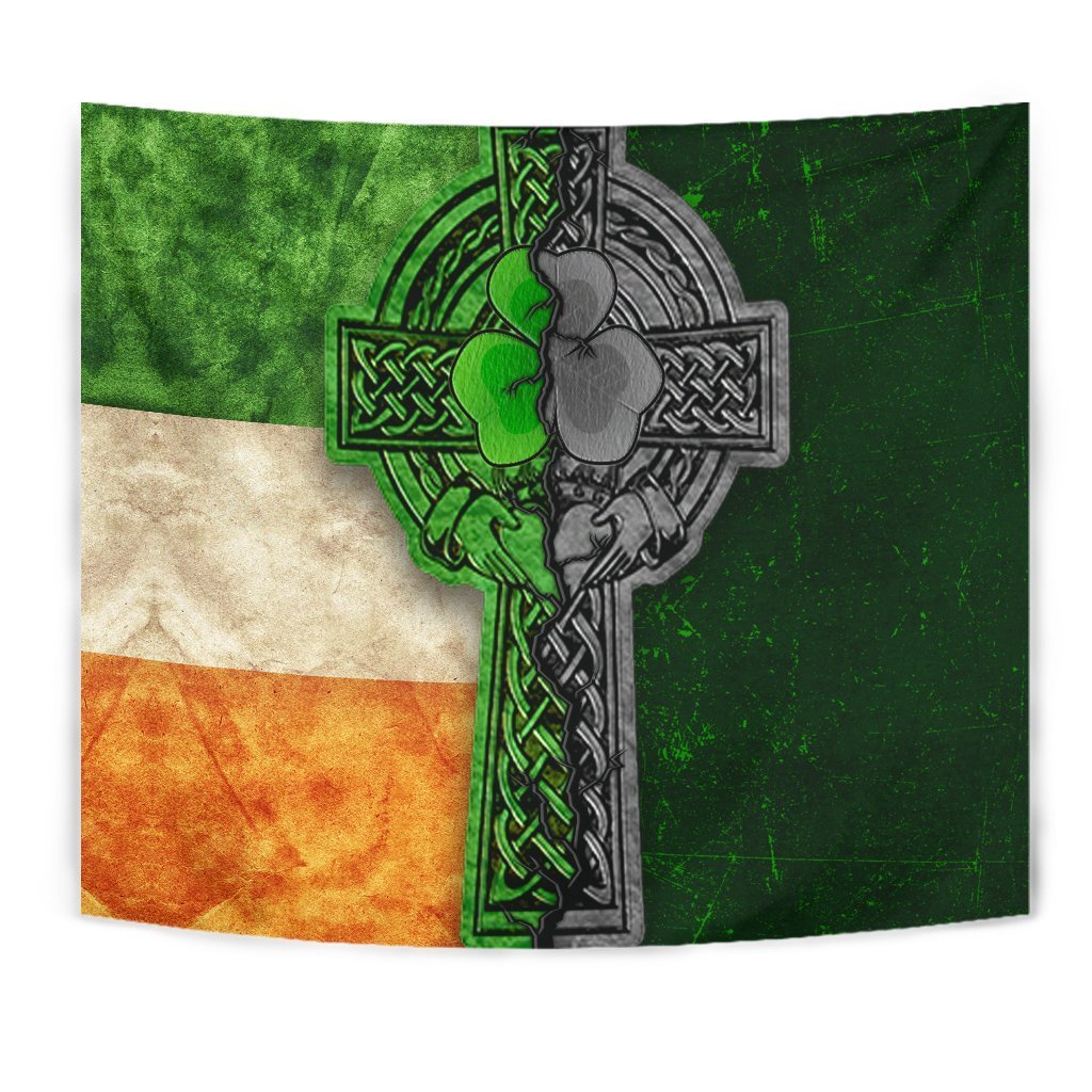 Ireland Celtic Tapestry - Irish Claddagh Cross - Vibe Hoodie Shop