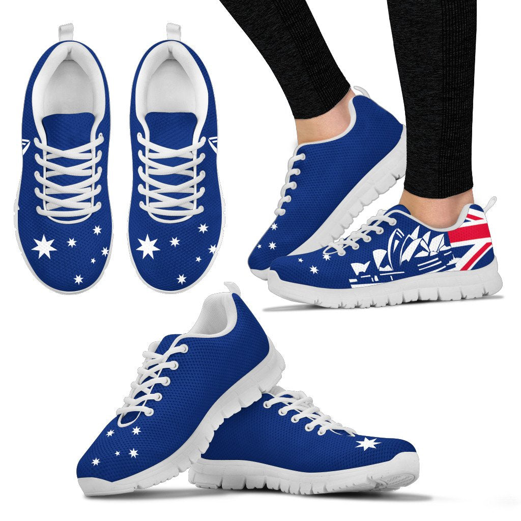 Sneakers - Sydney Opera Shoes Aus Flag - Unisex - 01 - Vibe Hoodie Shop