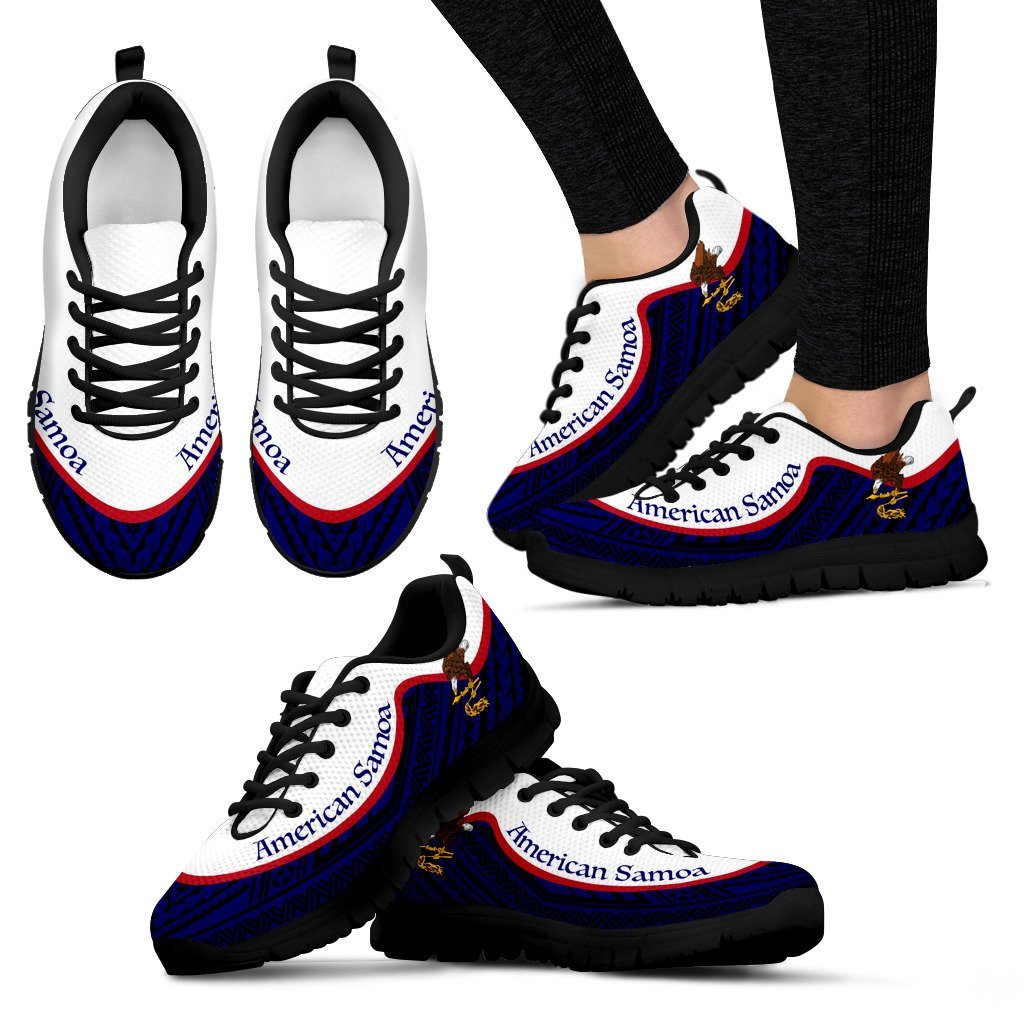 American Samoa Wave Sneakers Flag Color - Vibe Hoodie Shop