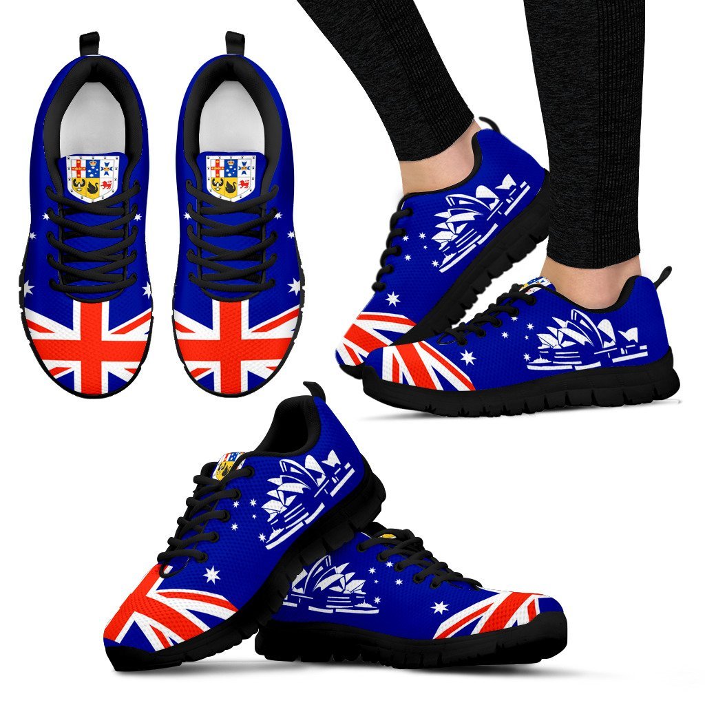 Sneakers - Sydney Opera Shoes Coat Of Arms Aus Flag - Unisex - Vibe Hoodie Shop