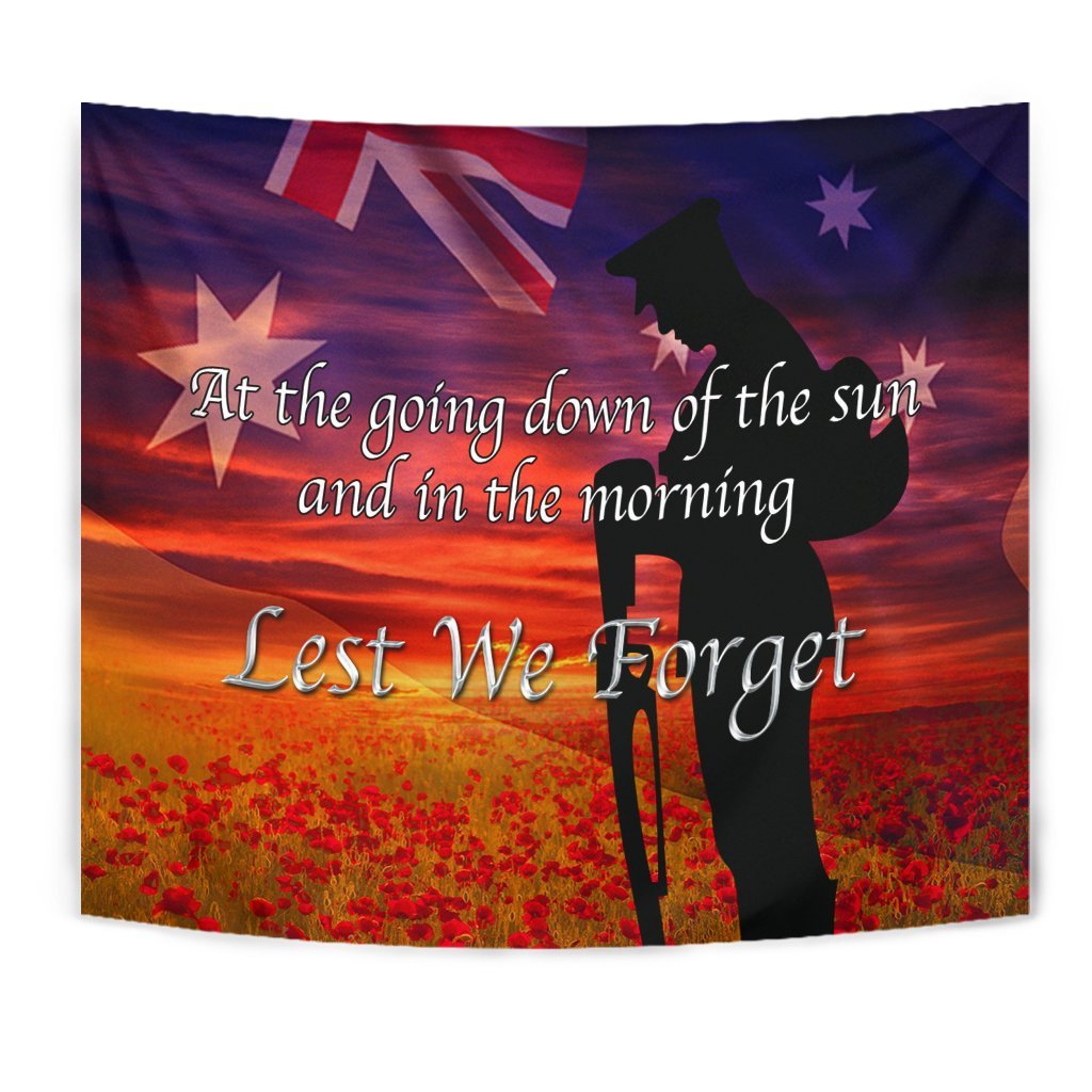 ANZAC Day 2021 Tapestry - Lest We Forget Ver02 - Vibe Hoodie Shop