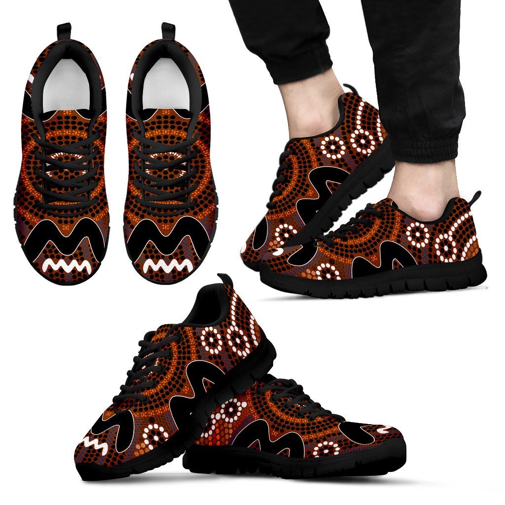 Aboriginal Sneakers, Circle Dot Painting 19 - Vibe Hoodie Shop