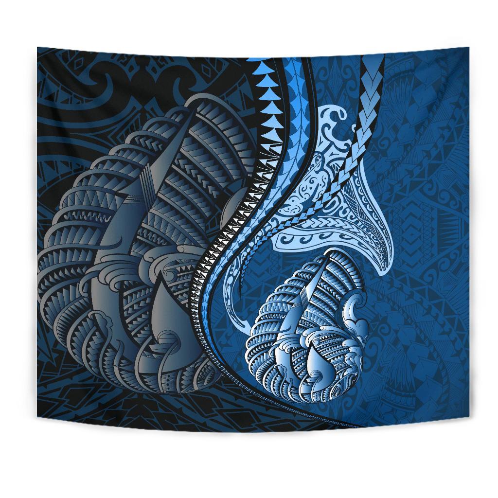 Fish Hook Polynesian Tapestry Manta Polynesian - Vibe Hoodie Shop