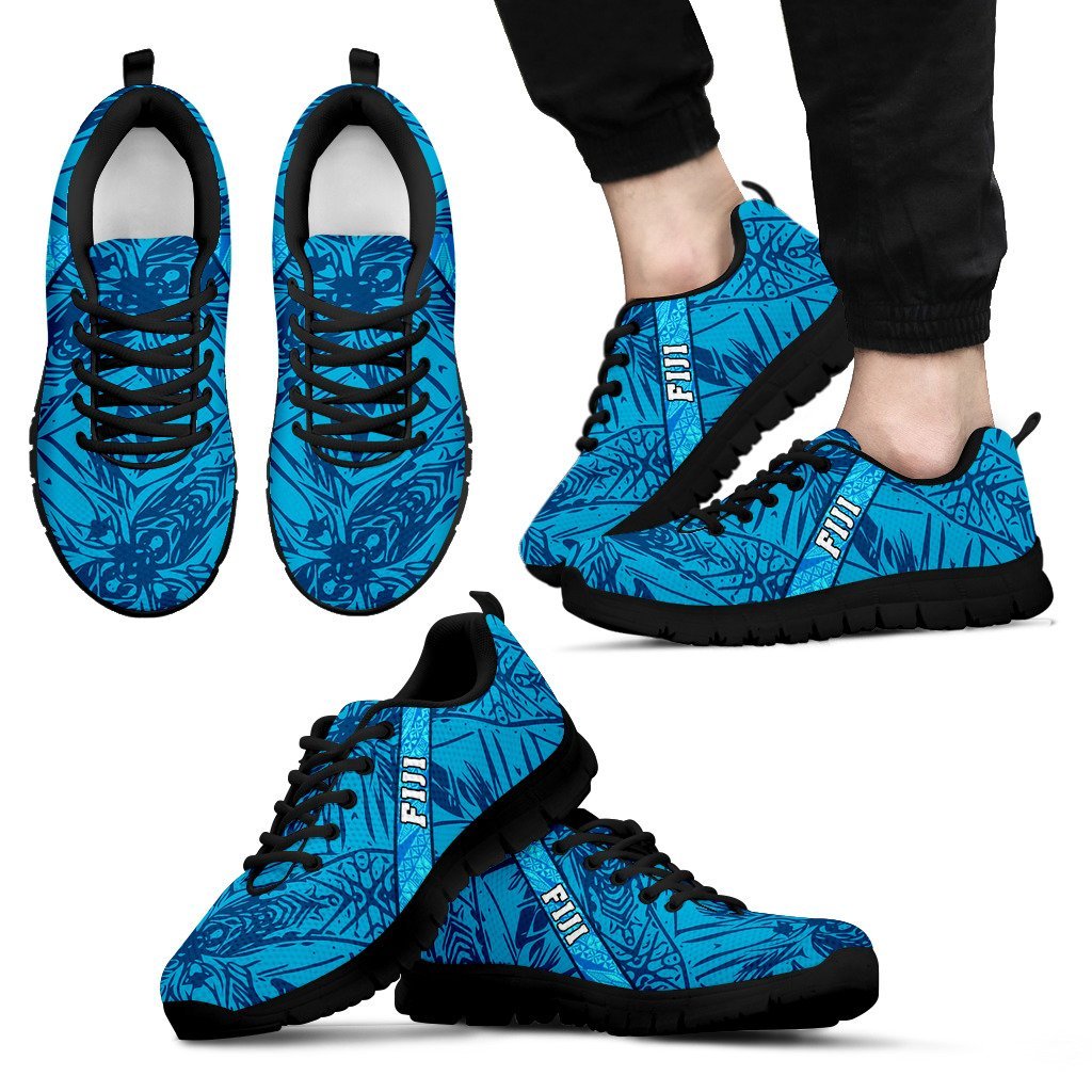 Fiji Poly Tribal Sneakers Blue Ocean - Vibe Hoodie Shop