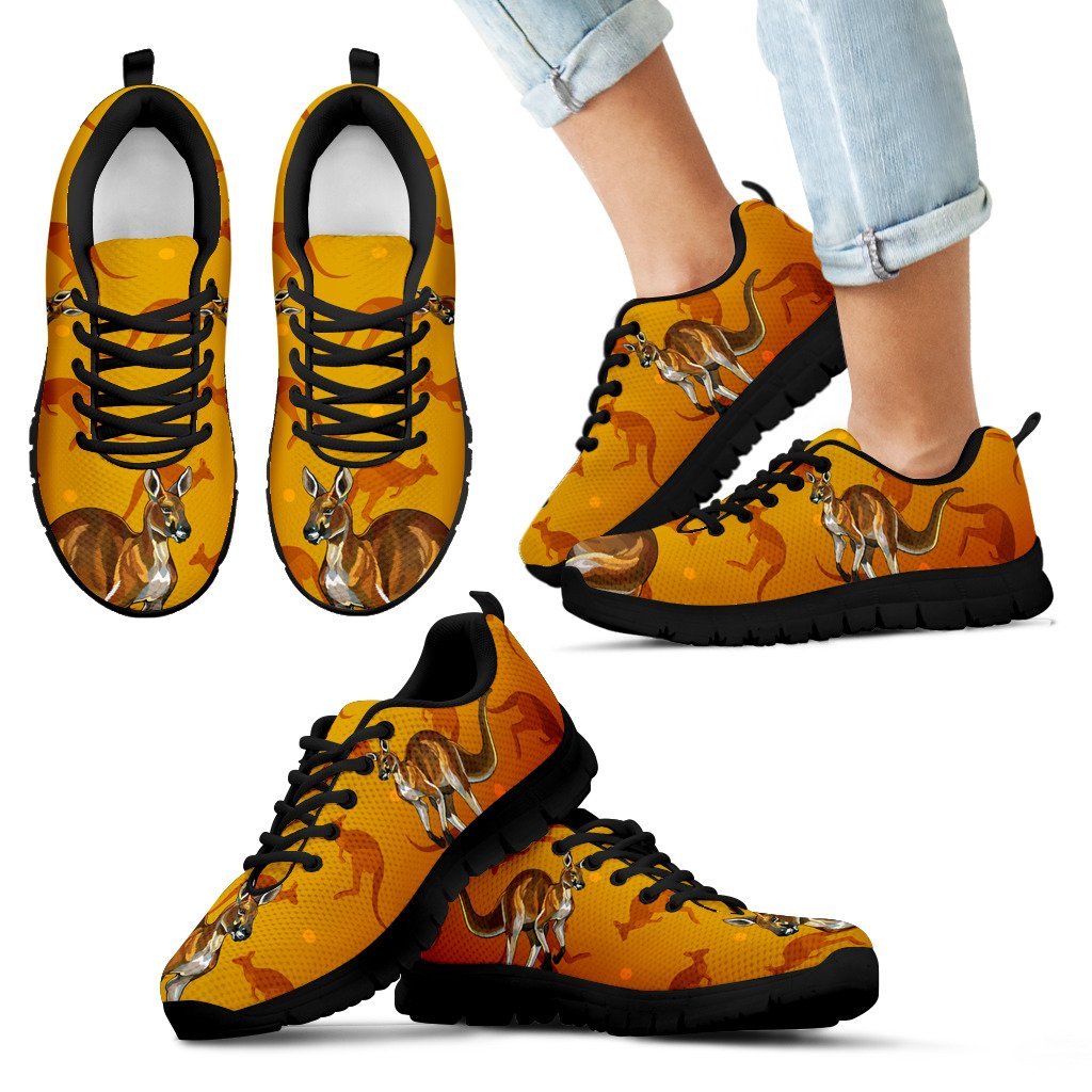 Sneakers - Kangaroo Shoes Drawing Painting - Unisex - Vibe Hoodie Shop