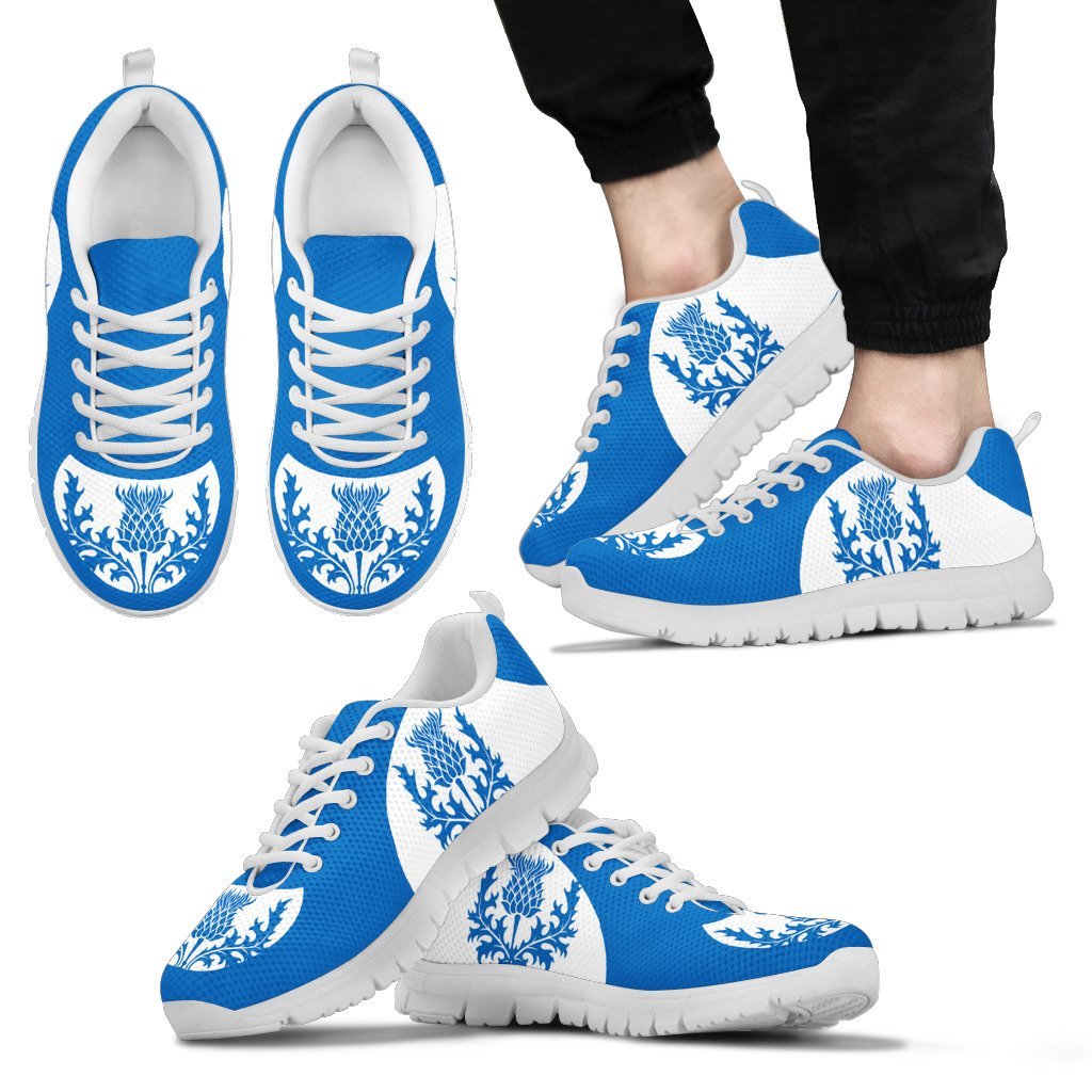 Scotland Thistle Sneakers - Cullinan Style Blue Version - Vibe Hoodie Shop