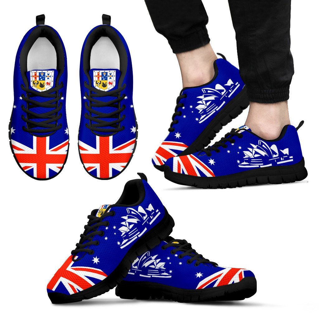 Sneakers - Sydney Opera Shoes Coat Of Arms Aus Flag - Unisex - Vibe Hoodie Shop