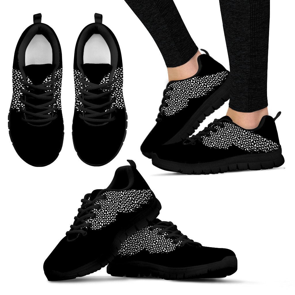 Fiji Tapa Mirror Wings Black Style Men's / Women's Sneakers (Shoes) - Vibe Hoodie Shop