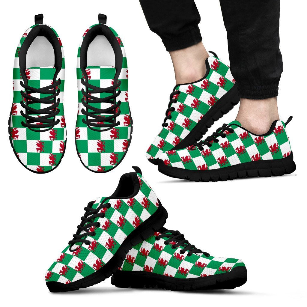 Wales Flag Pattern Sneakers - Vibe Hoodie Shop