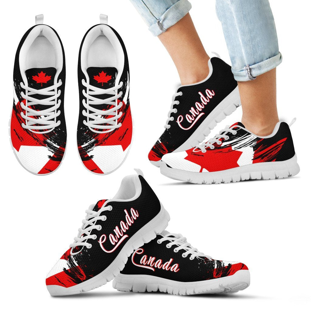 Canada Flag Sneakers - Art Style - Vibe Hoodie Shop