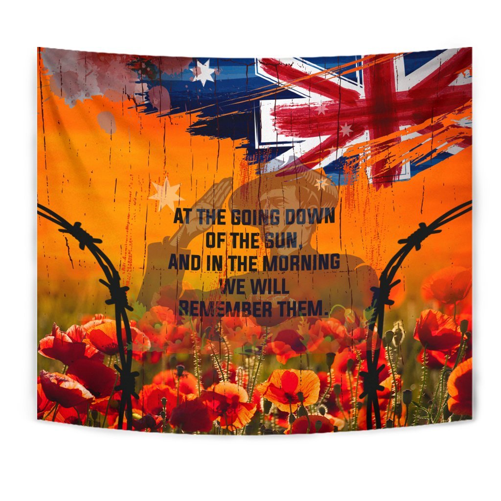 Australia ANZAC Day 2021 Tapestry - ANZAC Day Commemoration v2 - Vibe Hoodie Shop