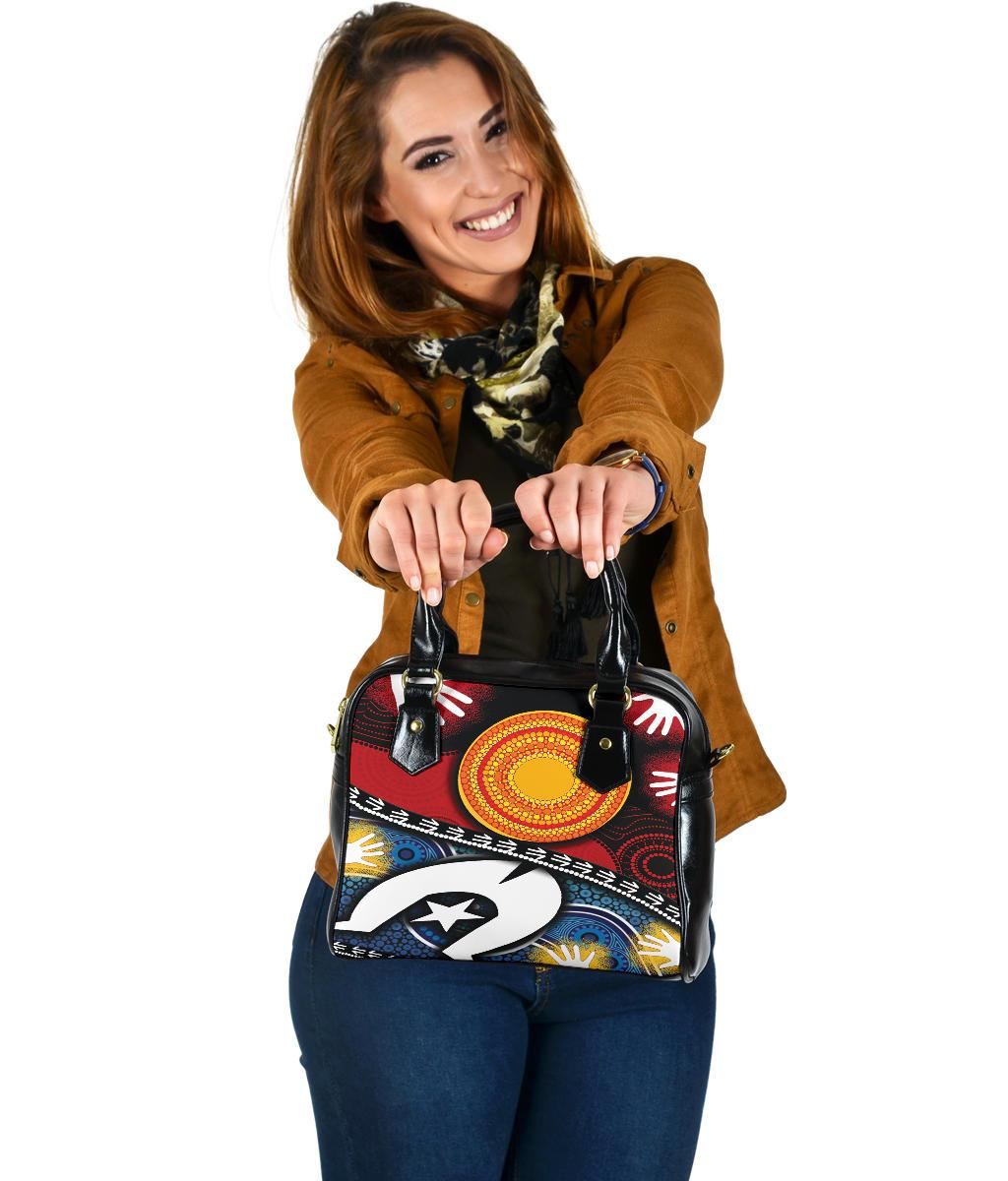 Shoulder Handbag - Australian NAIDOC Aboriginal and Torres Strait Islands Flags - Vibe Hoodie Shop