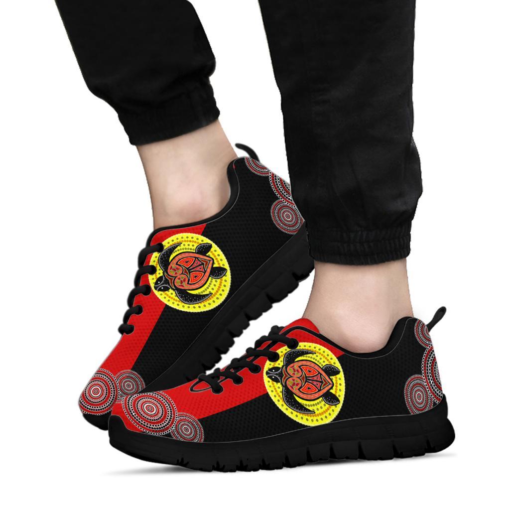 Aboriginal Sneakers, Turtle Patterns Circle Dot Painting - Vibe Hoodie Shop