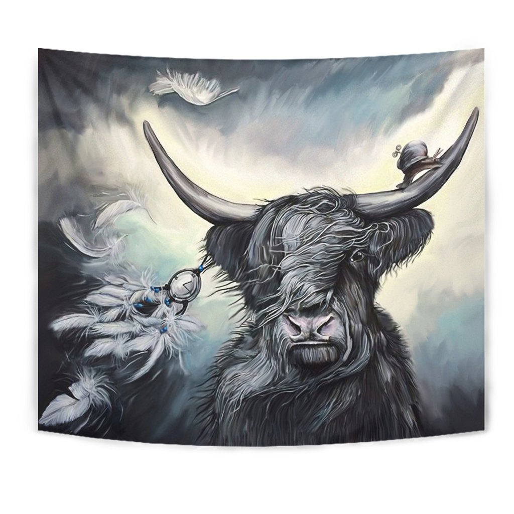 Scotland Tapestry - Highland Cow - Vibe Hoodie Shop