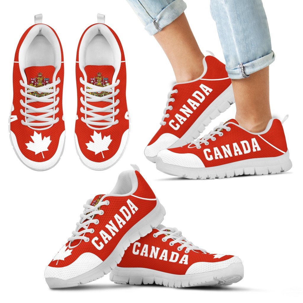 Canada Coat Of Arms Sneakers - Vibe Hoodie Shop