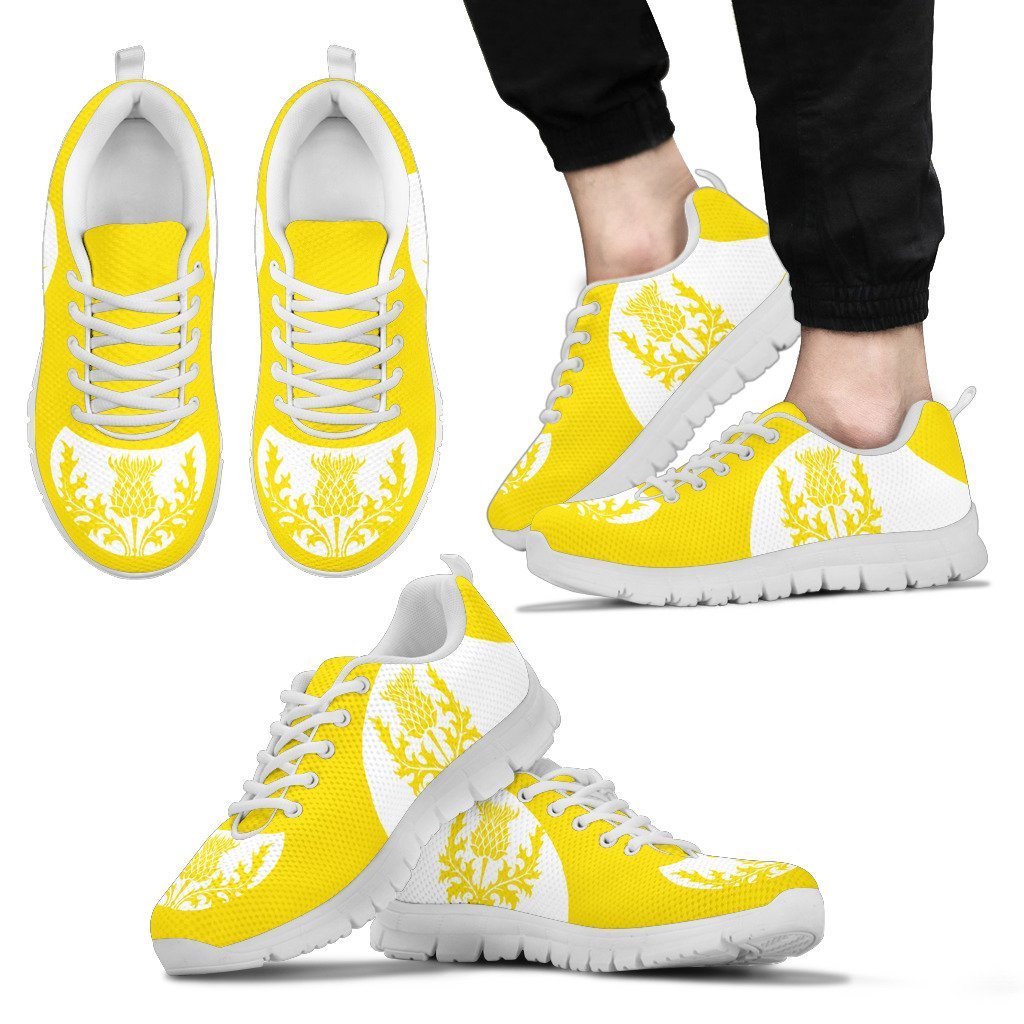 Scotland Thistle Sneakers - Cullinan Style Yellow Version - Vibe Hoodie Shop