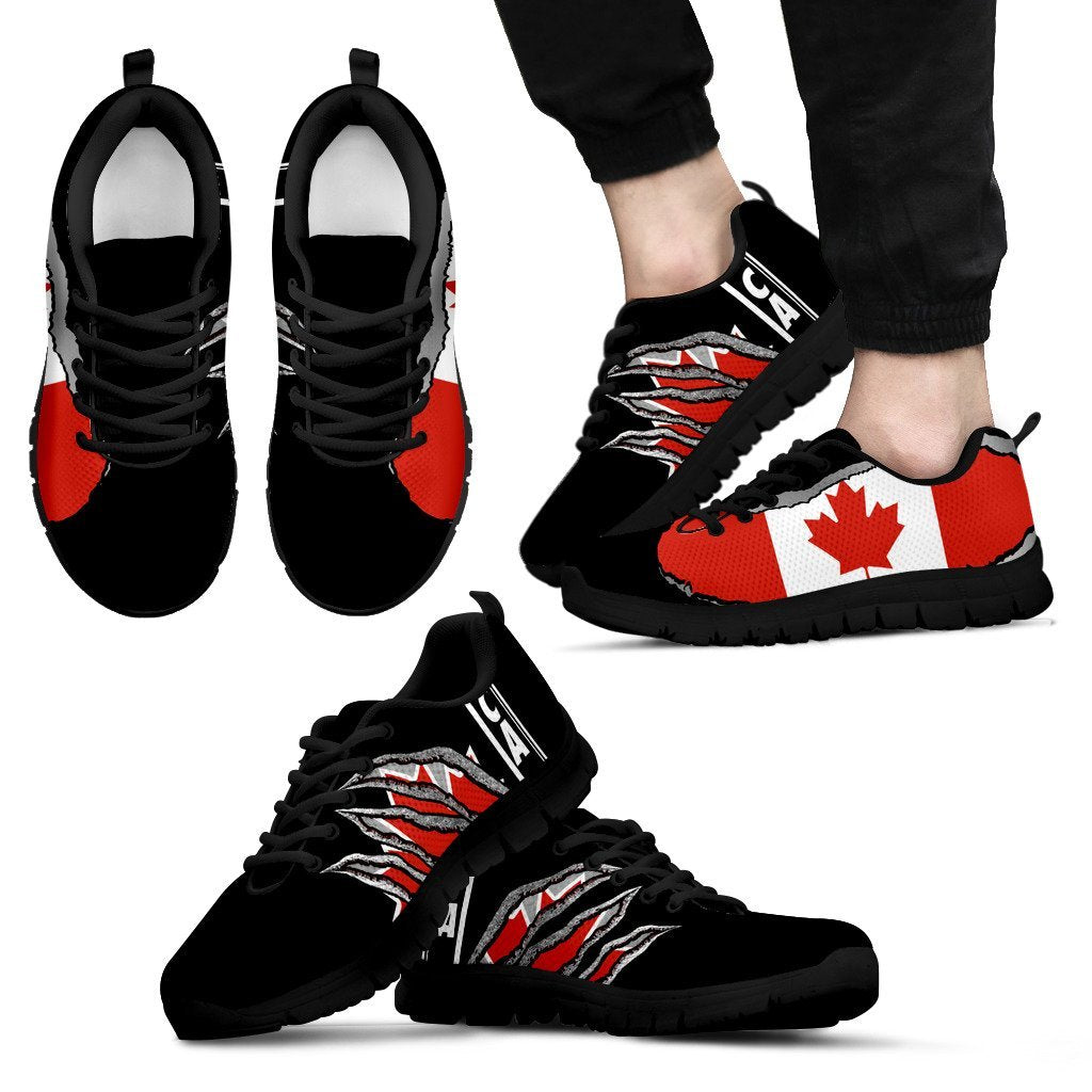 Canada Sneakers Adamantium With Flag - Vibe Hoodie Shop