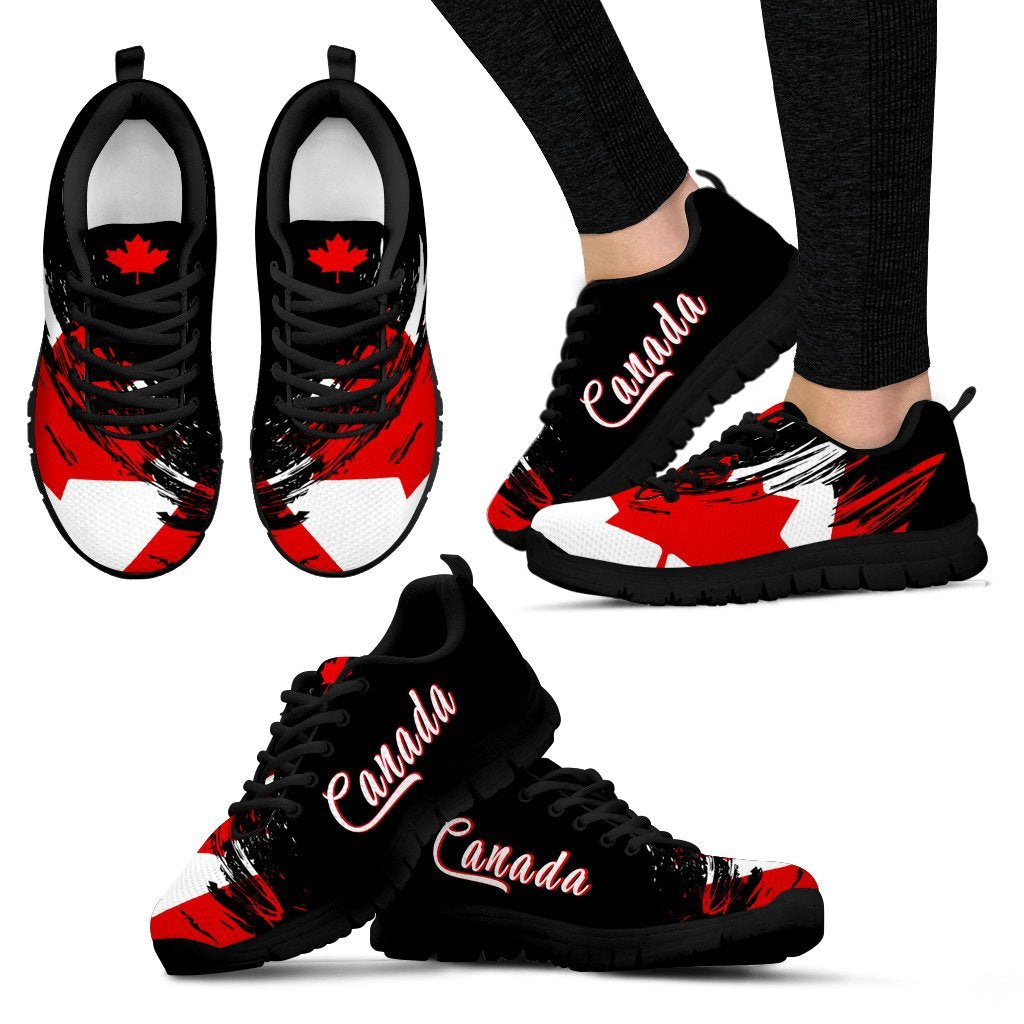 Canada Flag Sneakers - Art Style - Vibe Hoodie Shop