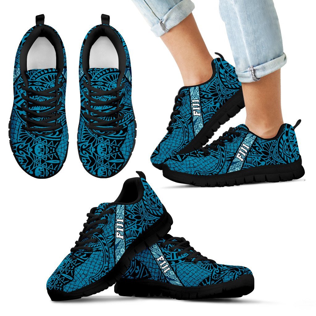 Fiji Poly Tribal Sneakers Blue - Vibe Hoodie Shop