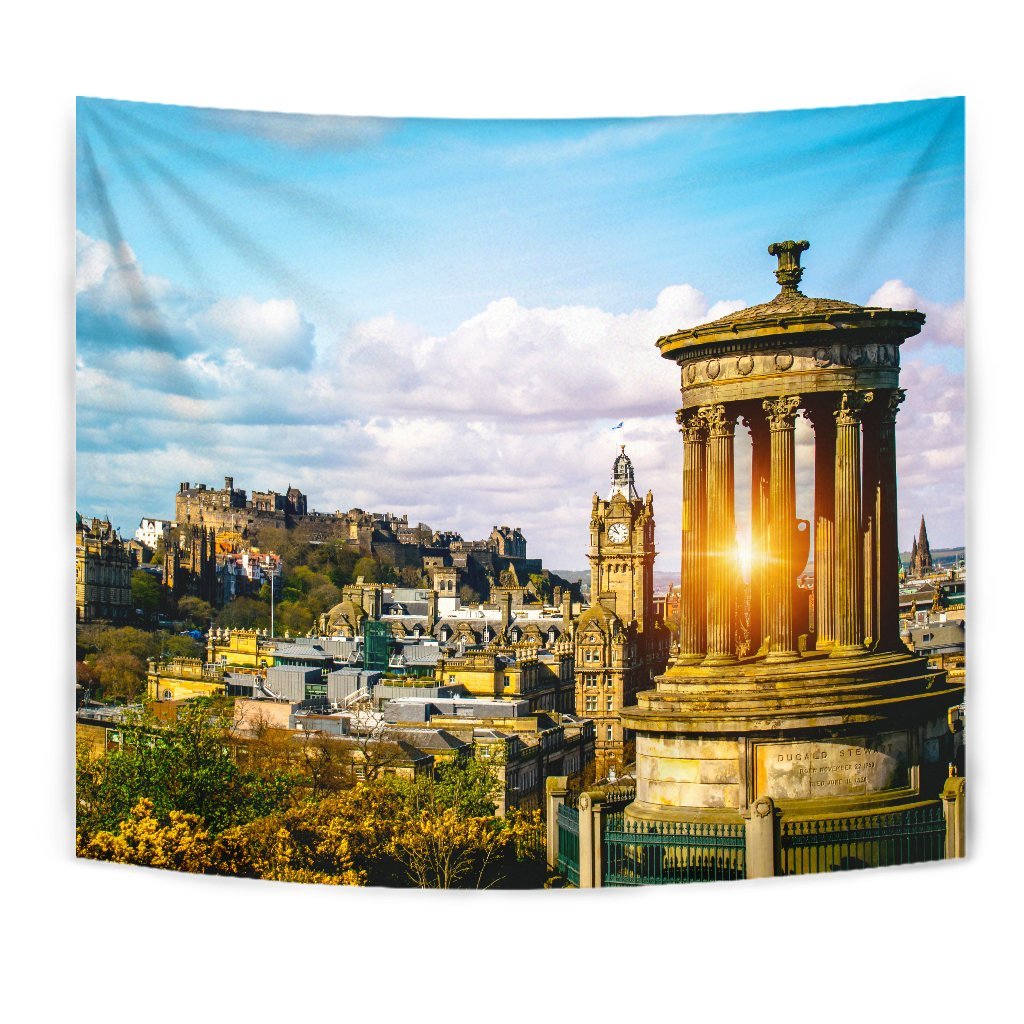 Scotland Dugald Stewart Monument Tapestry - Vibe Hoodie Shop