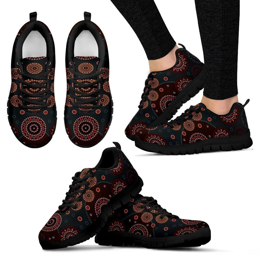 Aboriginal Sneakers, Circle Dot Painting 02 - Vibe Hoodie Shop