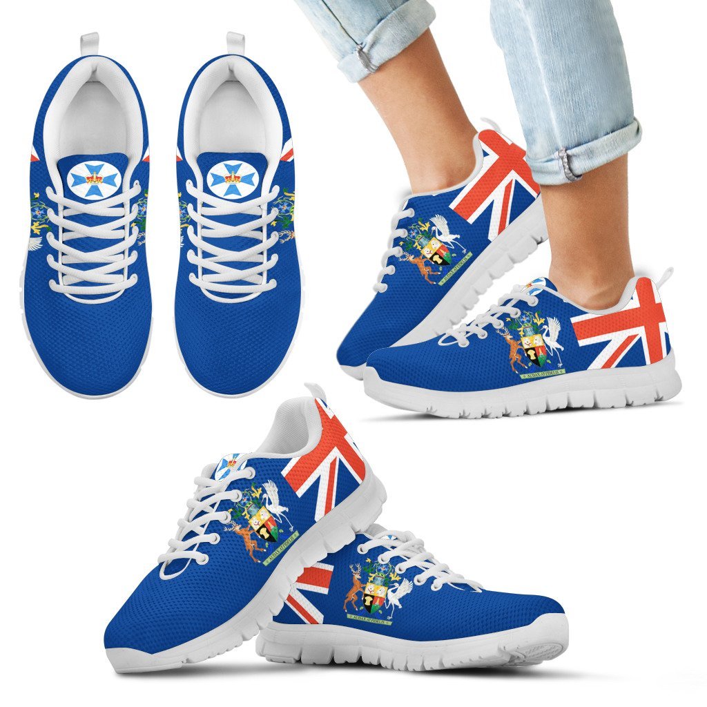 Sneakers - Aus Flag Shoes Queensland Australian Coat Of Arms - Unisex - Vibe Hoodie Shop