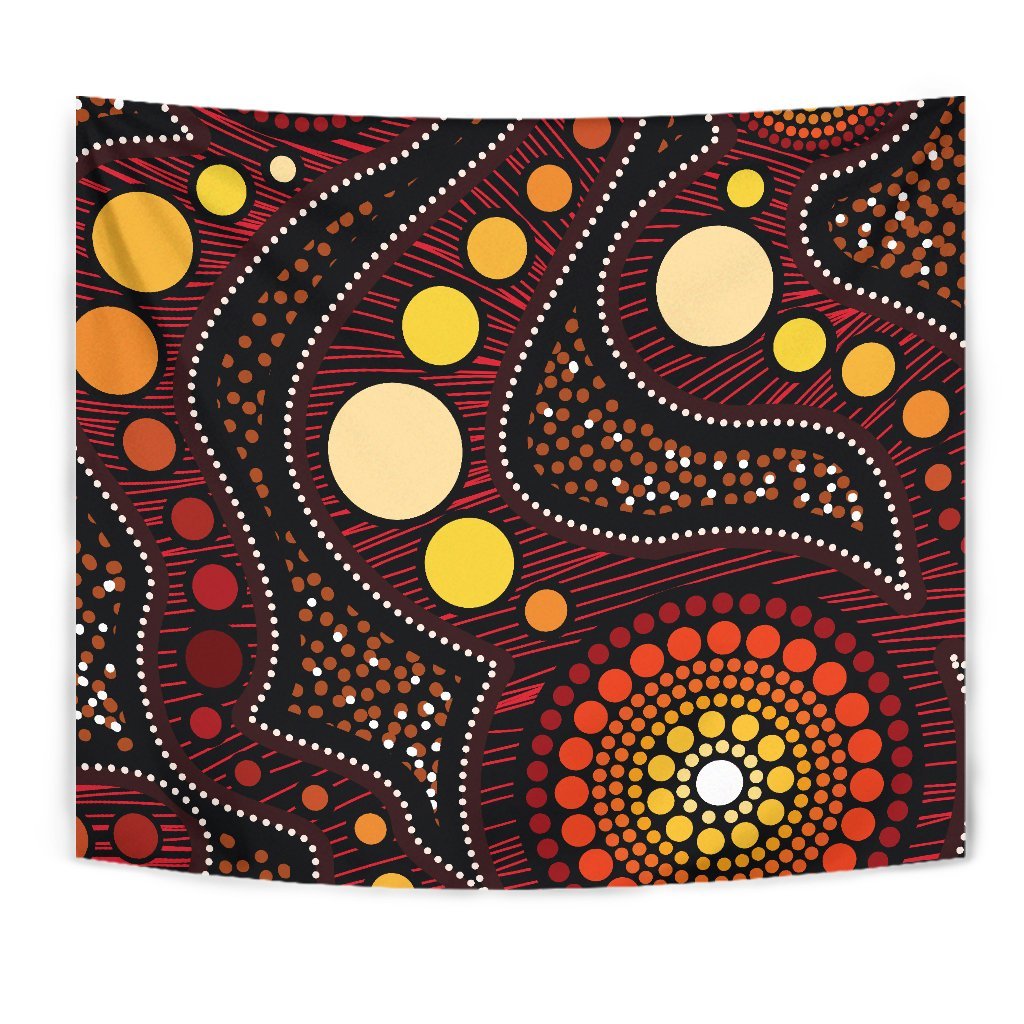 Aboriginal Tapestry - Aboriginal Art Ver01 - Vibe Hoodie Shop