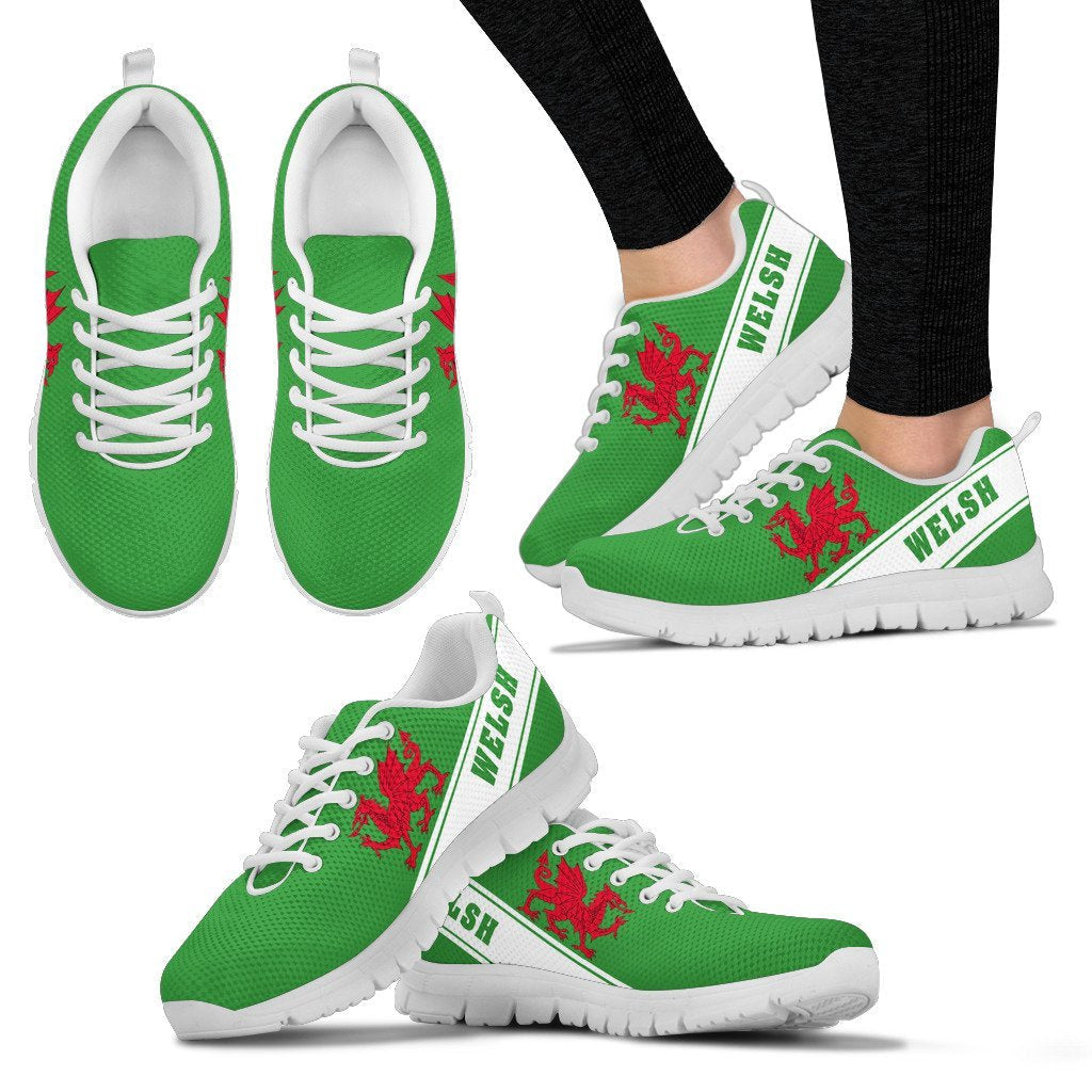 Wales Flag Sneakers - Line Style 02 - Vibe Hoodie Shop