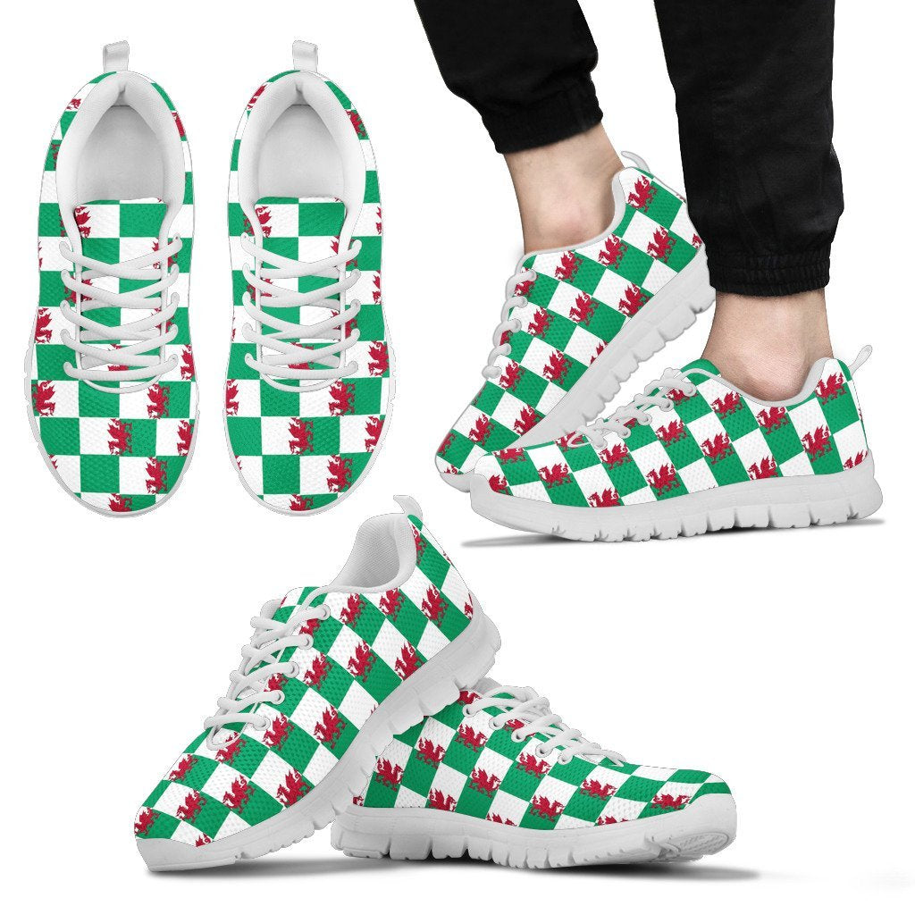 Wales Flag Pattern Sneakers - Vibe Hoodie Shop