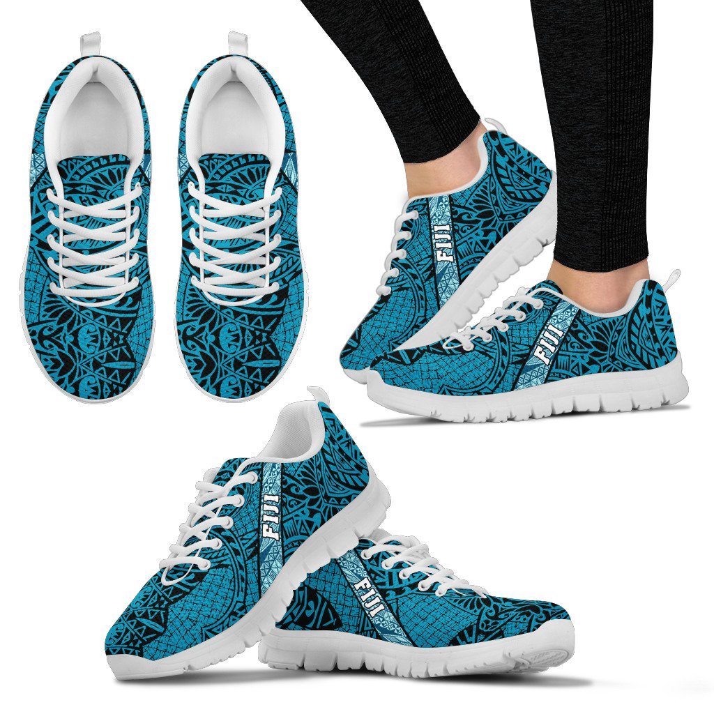 Fiji Poly Tribal Sneakers Blue - Vibe Hoodie Shop