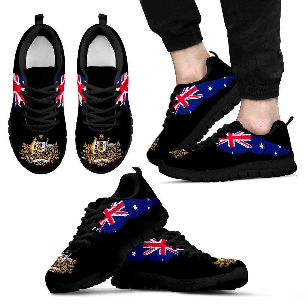 Sneakers - Australian Coat Of Arms Shoes Aus Flag - Unisex - Vibe Hoodie Shop