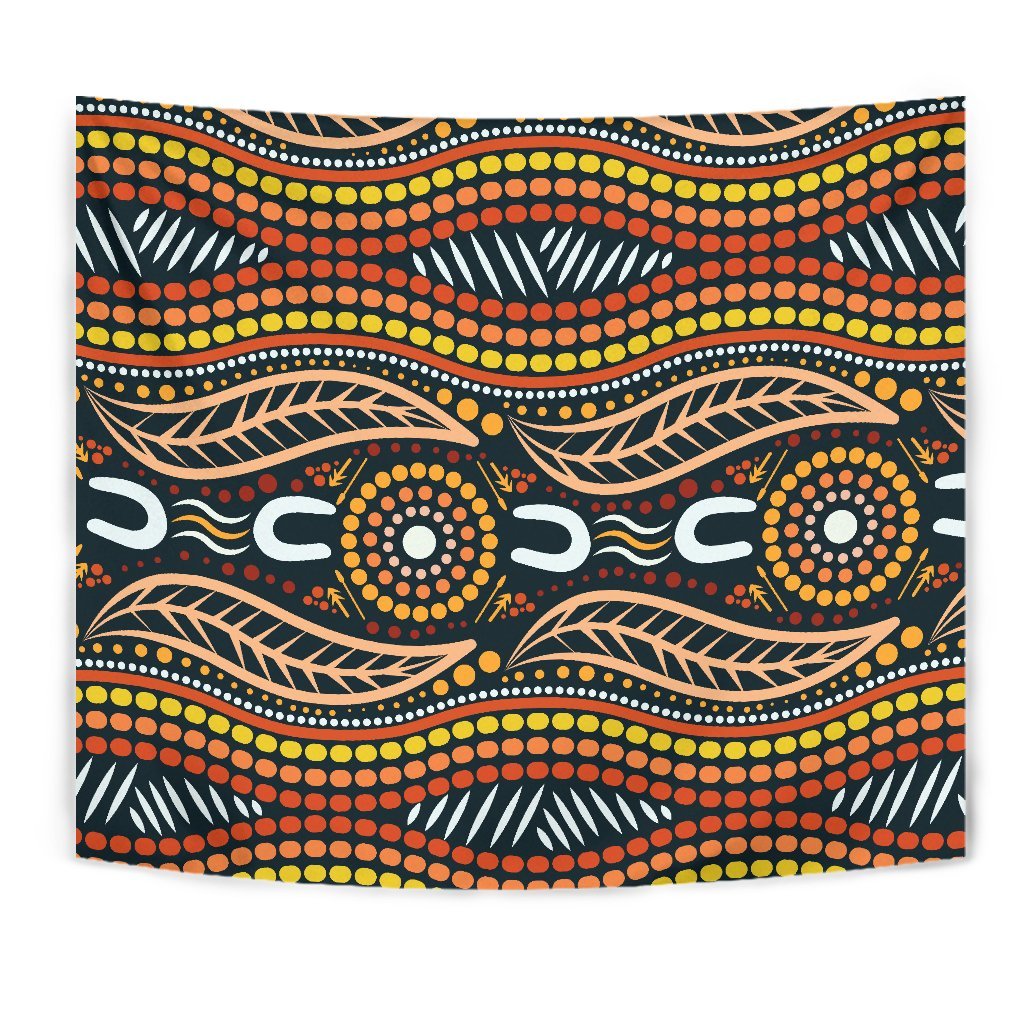 Aboriginal Tapestry, Indigenous Dot Painting - Vibe Hoodie Shop