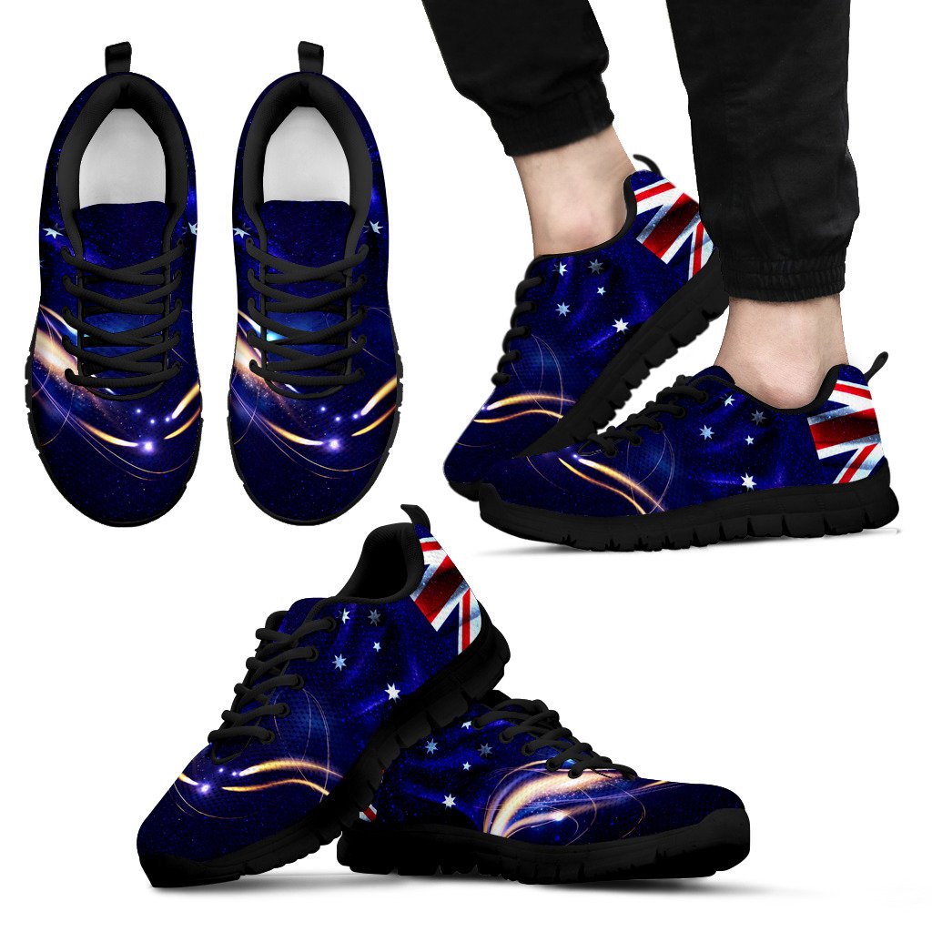 Sneakers - Aus Flag Shoes Galaxy Art Universe Mysteria - Unisex - Vibe Hoodie Shop