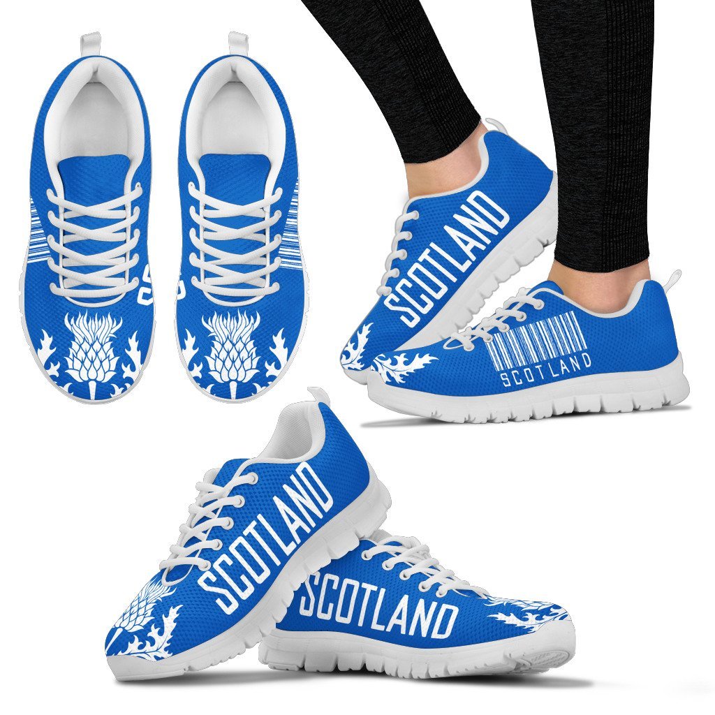 Scotland Thistle Barcode Sneakers - Vibe Hoodie Shop