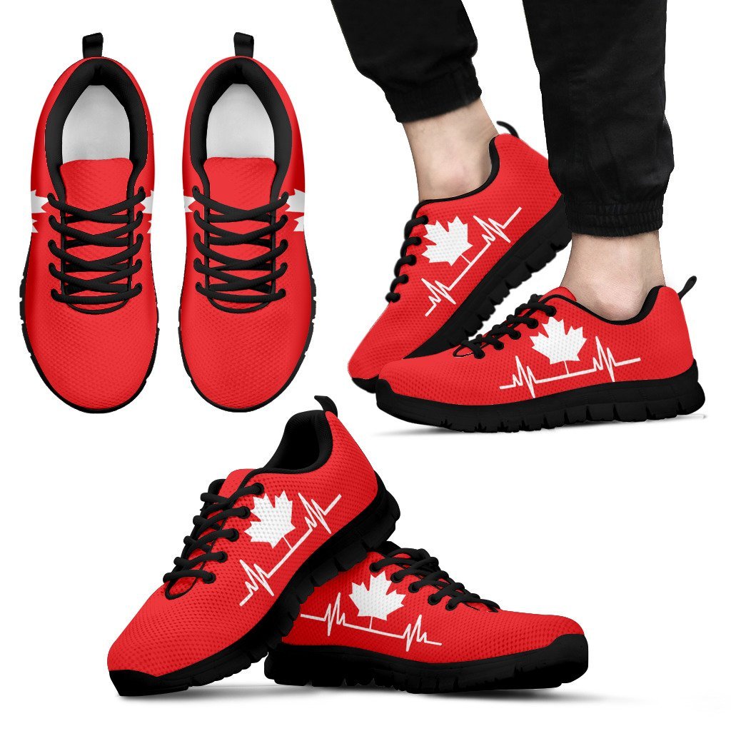 Canada Heartbeat Love Men's / Women's Sneakers (Shoes) - Vibe Hoodie Shop