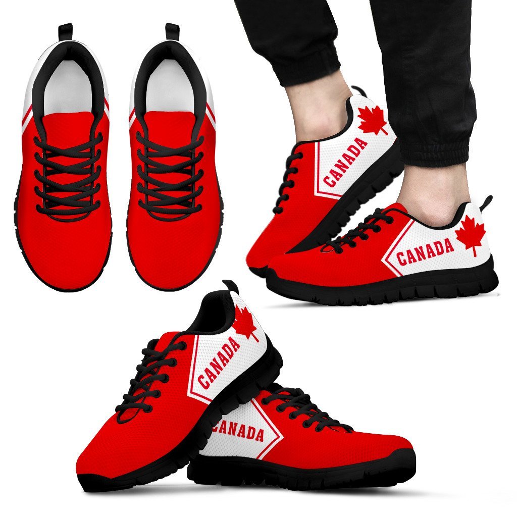 Canada Maple Leaf Sneakers - Triangle Style - Vibe Hoodie Shop