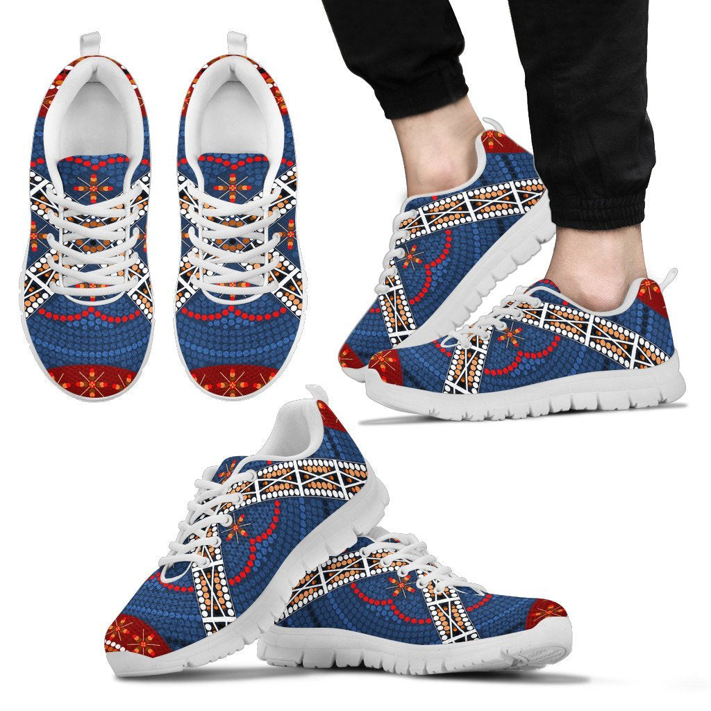 Aboriginal Sneakers, Indigenous Dot Painting - Vibe Hoodie Shop