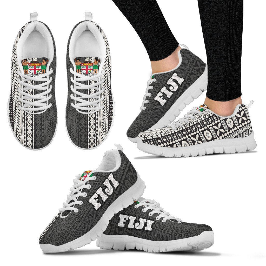 Fiji Sneakers Tapa Half Coat Of Arms - Vibe Hoodie Shop