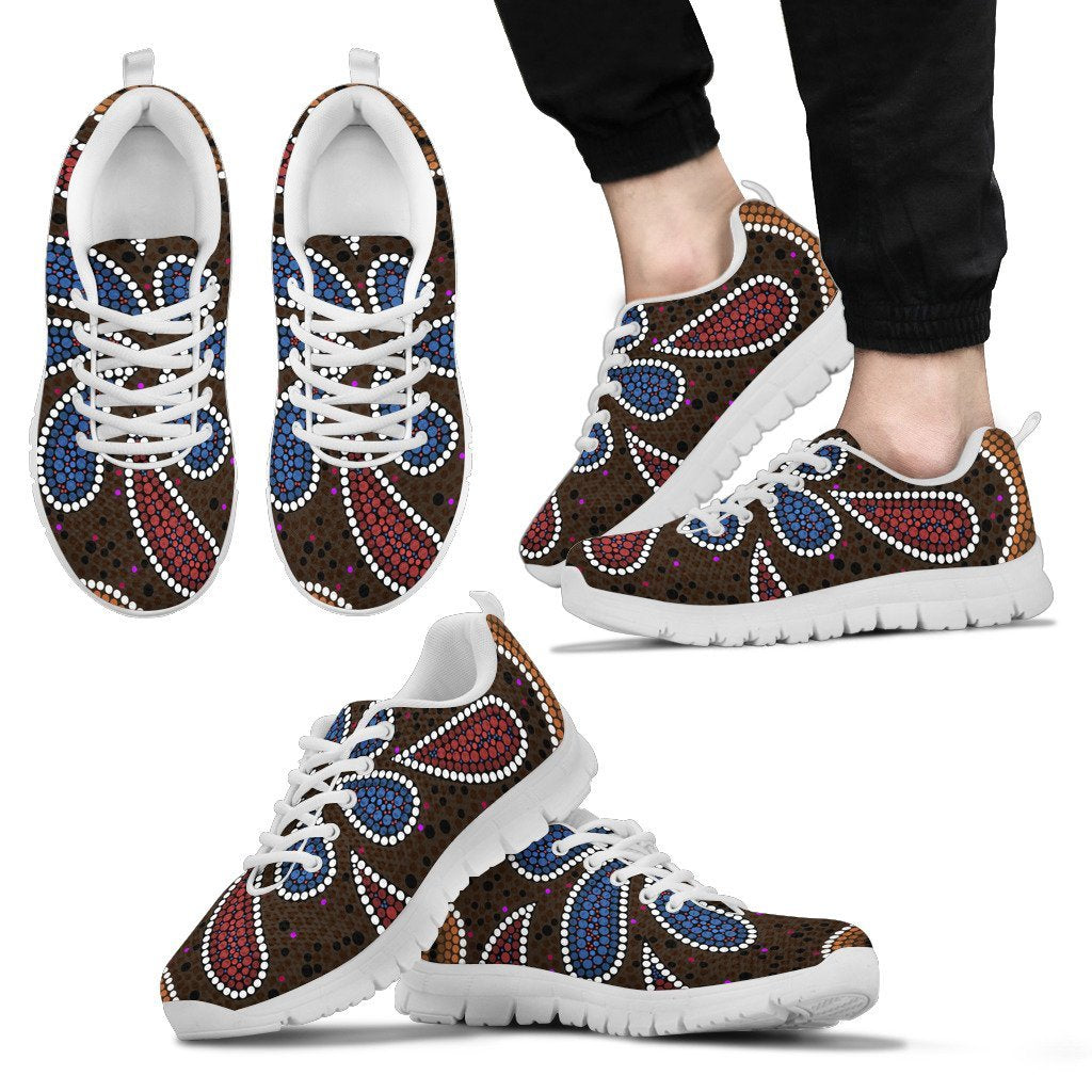 Aboriginal Sneakers, Flower Dot Painting 06 - Vibe Hoodie Shop